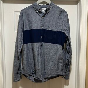 Button down shirt, slim fit, Old Navy size large blue ￼